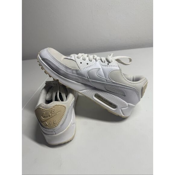 Nike Air Max 90 Recraft Triple White 2020 Sz 8,5 Women’s CQ2560-100 Authentic - Picture 8 of 14
